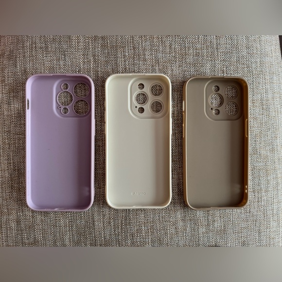 New! 3pcs iphone 15pro case bundle hello kitty & solid color - Picture 3 of 3